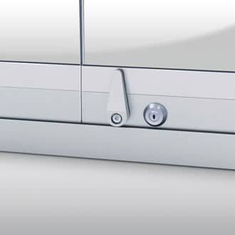 Optionally a handle, and locking mechanism can be fitted to the panel internally and externally.