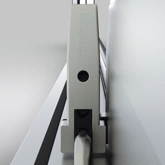 On closing and opening the sliding door each adjacent panel respectively is automatically moved by the integrated followers.