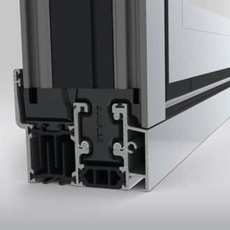 Assembly shoes allow a fast assembly and precise adjustment of the vertical frame profiles