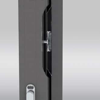 Mushroom-head lock for optimal tightness and increased burglar resistance