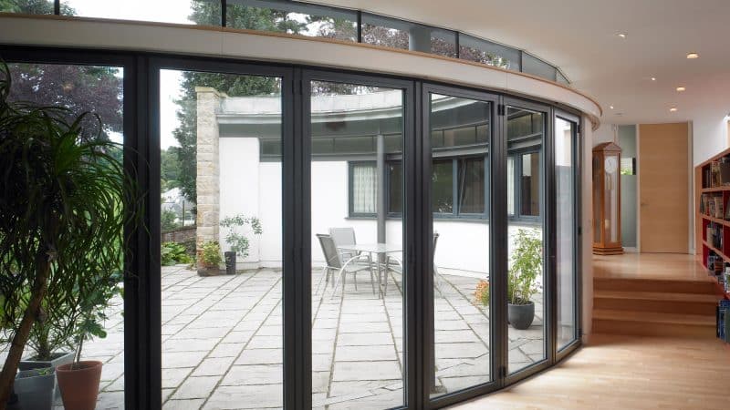 Unique SUNFLEX faceted bifold doors