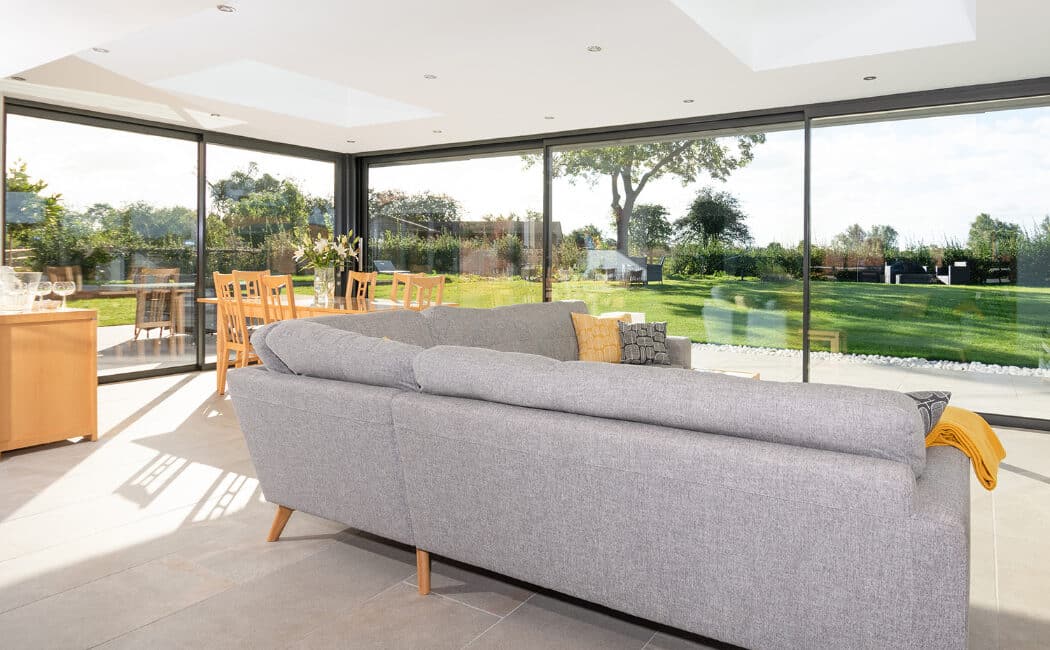 Rural glazed extension creates stunning views